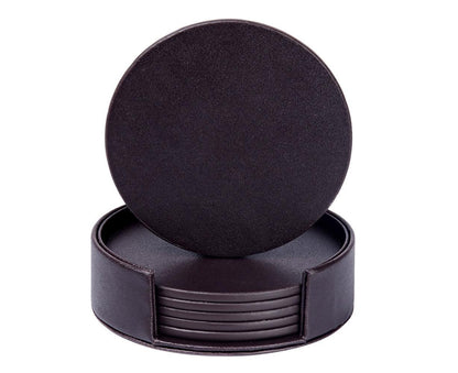 6Pcs Faux Leather Marble Coasters Cup Mat Pad Holder Placemat Dining Table Decor- G