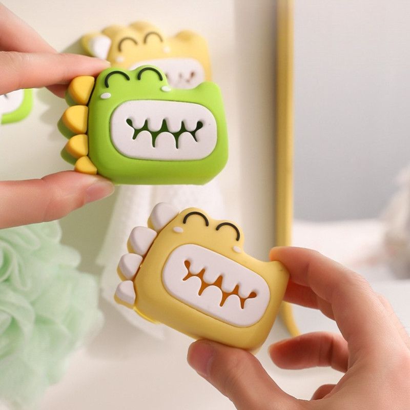 Cartoon Dinosaur No-Drill Wall Mounted Towel Clip