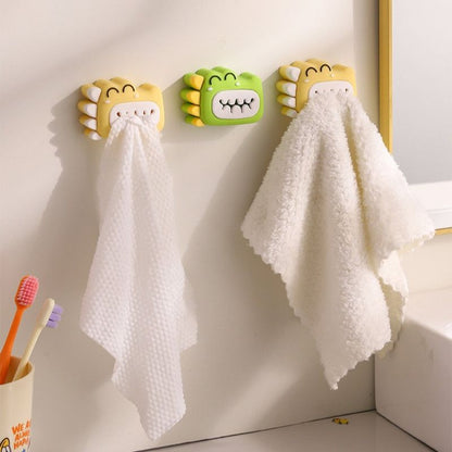 Cartoon Dinosaur No-Drill Wall Mounted Towel Clip