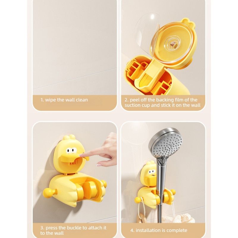 Adjustable Cartoon Suction Shower Head Holder
