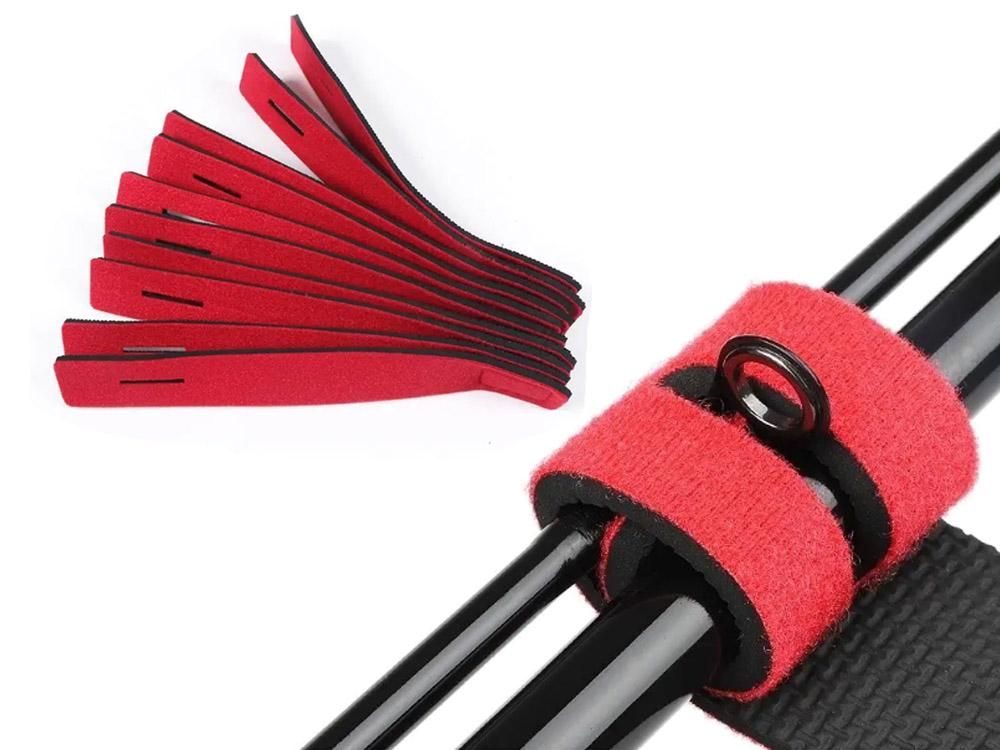 Neoprene Fishing Rod Straps - 10 Pack