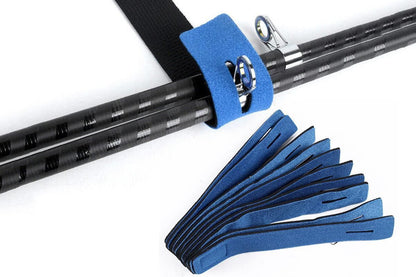 Neoprene Fishing Rod Straps - 10 Pack