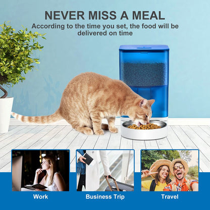 4L Pet Feeder with WiFi or Button Control