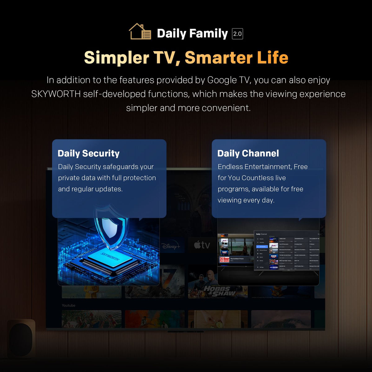 SKYWORTH Q6600H 55-inch 4K QLED+ Google TV