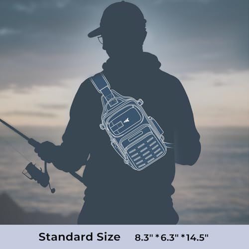 Fishing Sling Bag with Rod Holder - 3 Colours