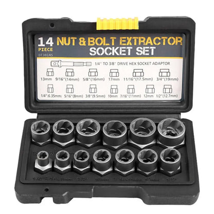 15-Piece Damaged Bolt and Nut Extractor Kit