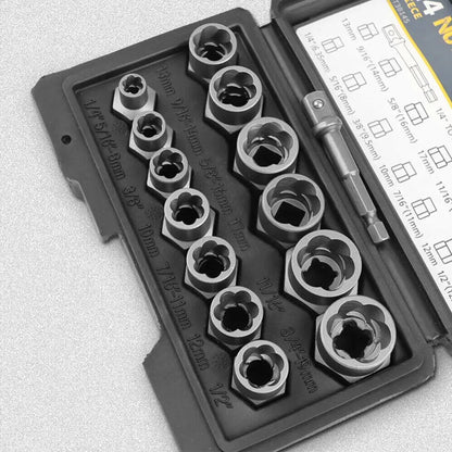 15-Piece Damaged Bolt and Nut Extractor Kit