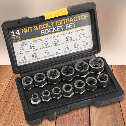 15-Piece Damaged Bolt and Nut Extractor Kit