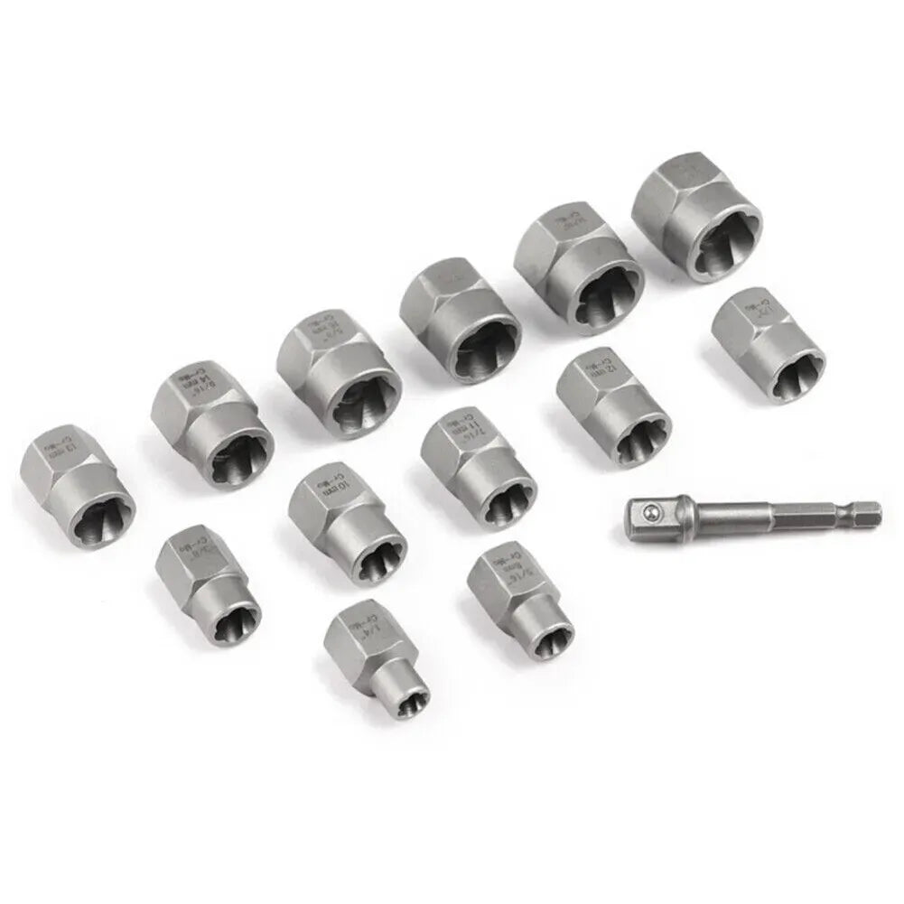 15-Piece Damaged Bolt and Nut Extractor Kit