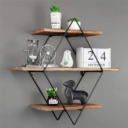 Vintage Rustic 3-Tier Floating Shelves