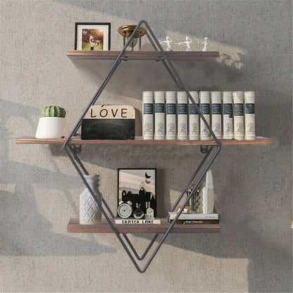 Vintage Rustic 3-Tier Floating Shelves