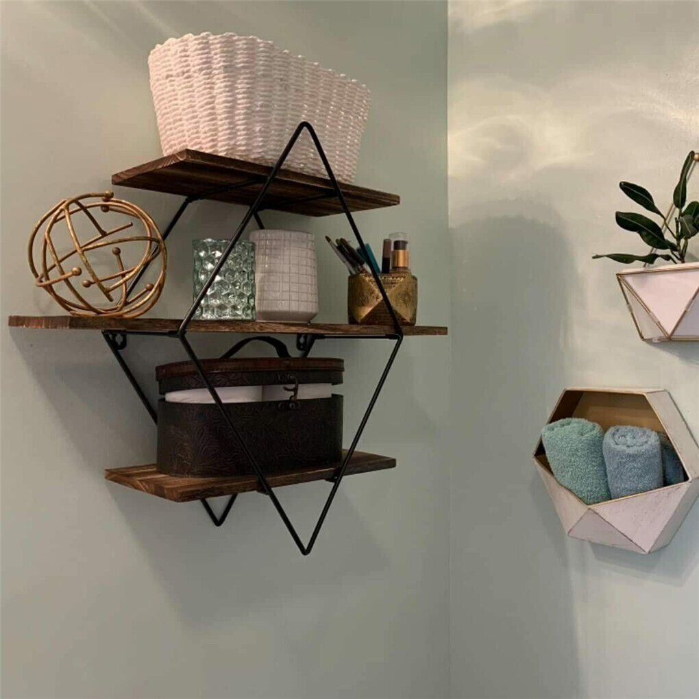 Vintage Rustic 3-Tier Floating Shelves
