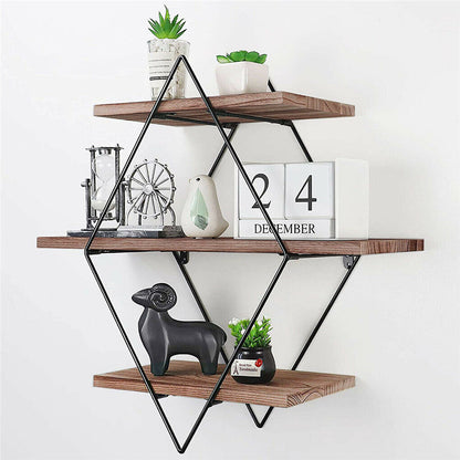 Vintage Rustic 3-Tier Floating Shelves