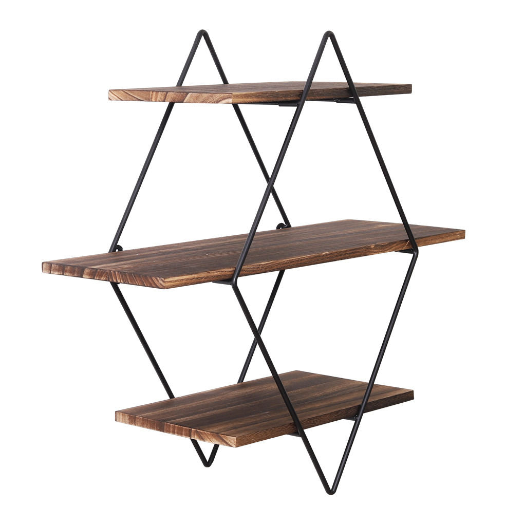 Vintage Rustic 3-Tier Floating Shelves