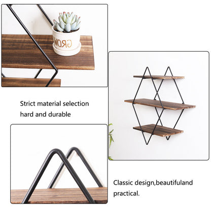 Vintage Rustic 3-Tier Floating Shelves
