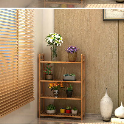 4-Tier Natural Bamboo Shelving Unit