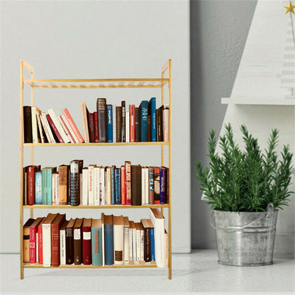 4-Tier Natural Bamboo Shelving Unit