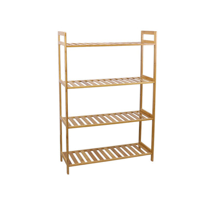 4-Tier Natural Bamboo Shelving Unit