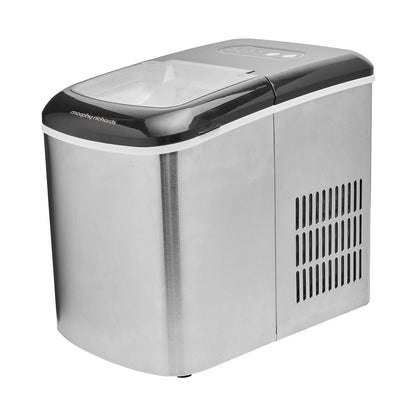 Morphy Richards Ice Maker Stainless Steel 15kg Small Large And Cube 2.1L Tank