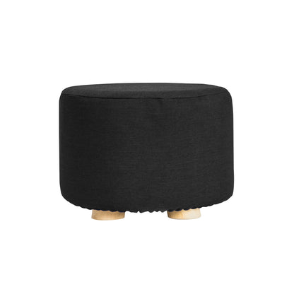 La Bella Round Upholstered Ottoman Footstool