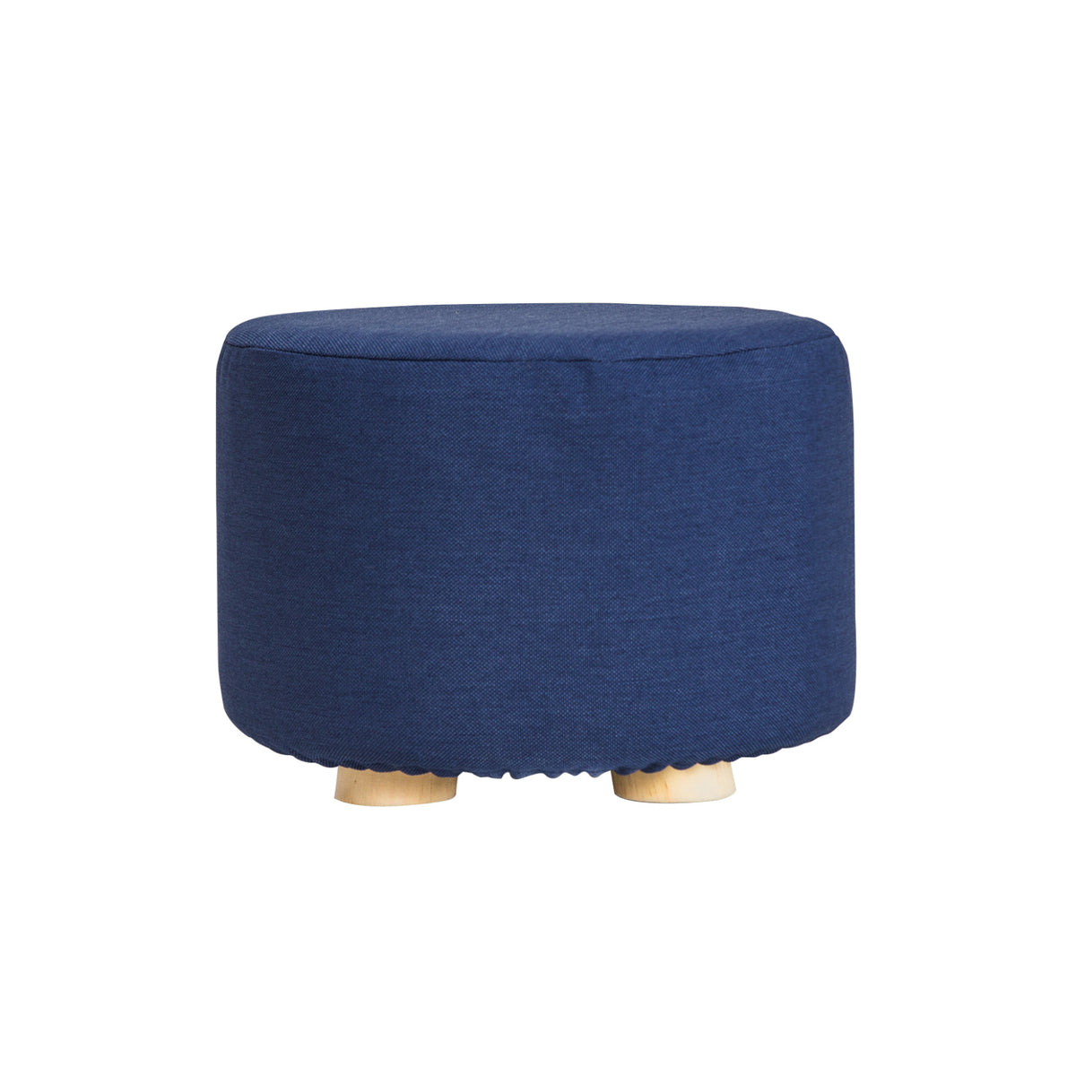 La Bella Round Upholstered Ottoman Footstool