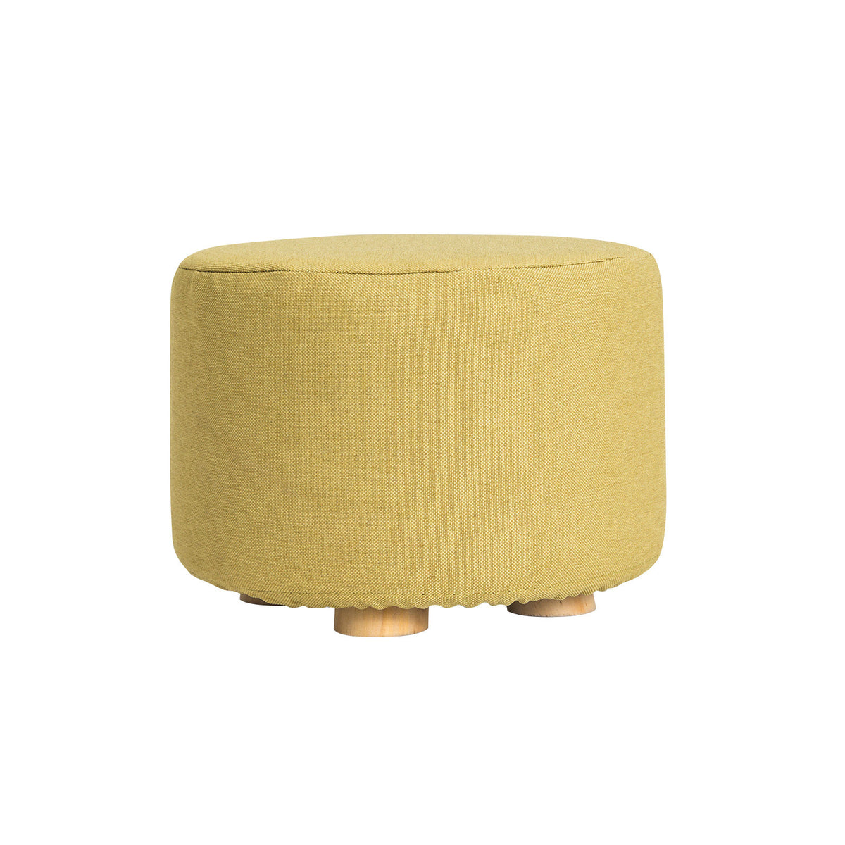 La Bella Round Upholstered Ottoman Footstool