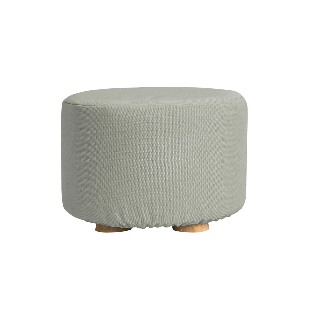 La Bella Round Upholstered Ottoman Footstool