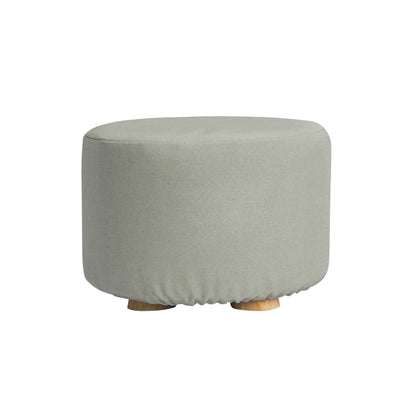 La Bella Round Upholstered Ottoman Footstool