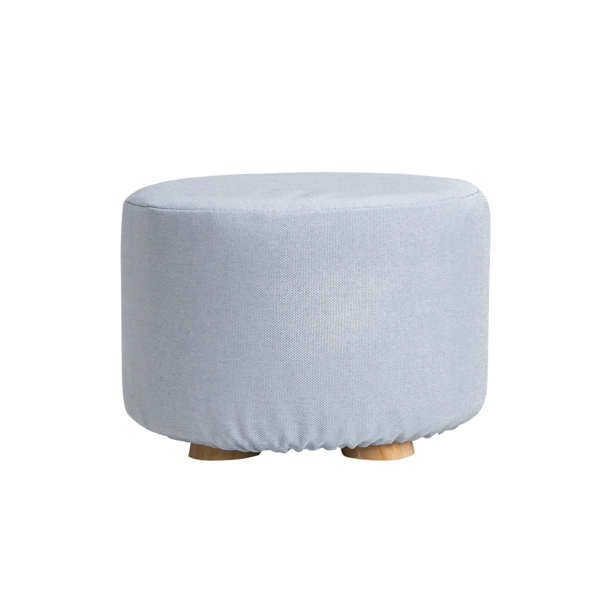 La Bella Round Upholstered Ottoman Footstool