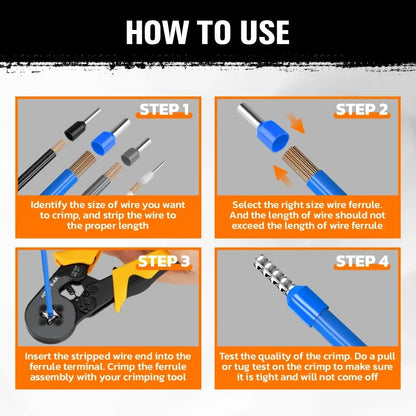 HORUSDY 575-Piece Wire Ferrule Crimp Connector Kit with Storage Case