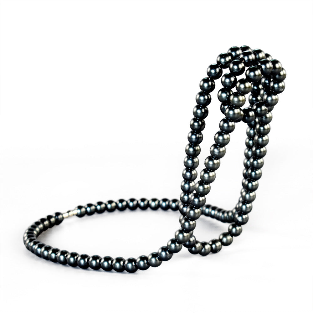 Luxury Floating Pearl Necklace Optical Illusion Wine Bottle Holder