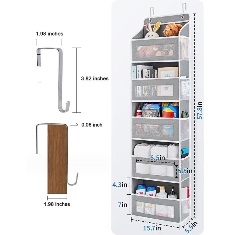 Heavy-Duty 5-Tier Over the Door Hanging Organizer & Pantry Storage