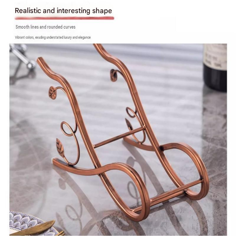 Artistic Leaf Countertop Decorative Metal Wine Bottle Holder