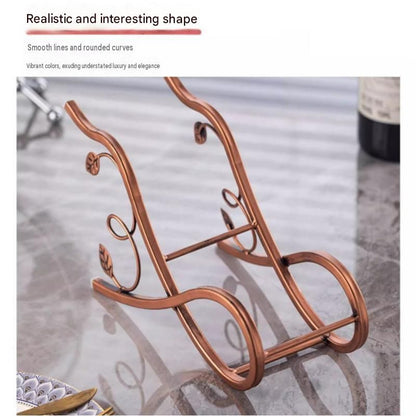 Artistic Leaf Countertop Decorative Metal Wine Bottle Holder
