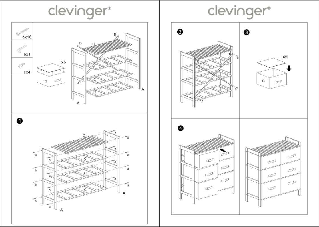 6-Drawer Bamboo Storage Chest