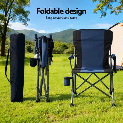 Weisshorn Folding Moon Chair - Navy Blue