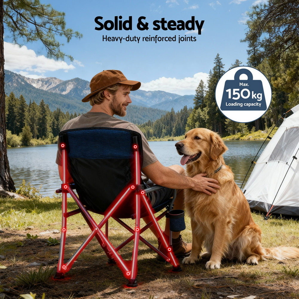 Weisshorn Folding Moon Chair - Navy Blue