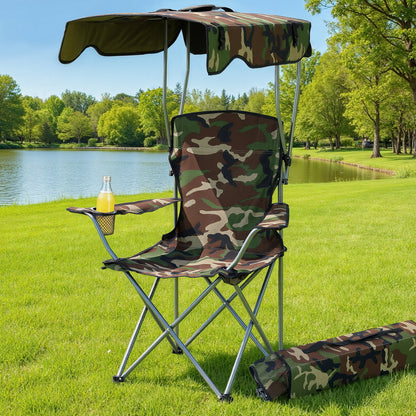Weisshorn Folding Camping Chair with Canopy