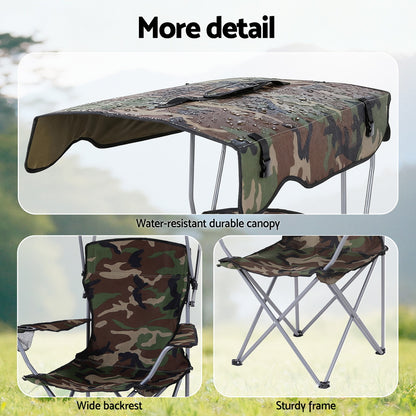 Weisshorn Folding Camping Chair with Canopy