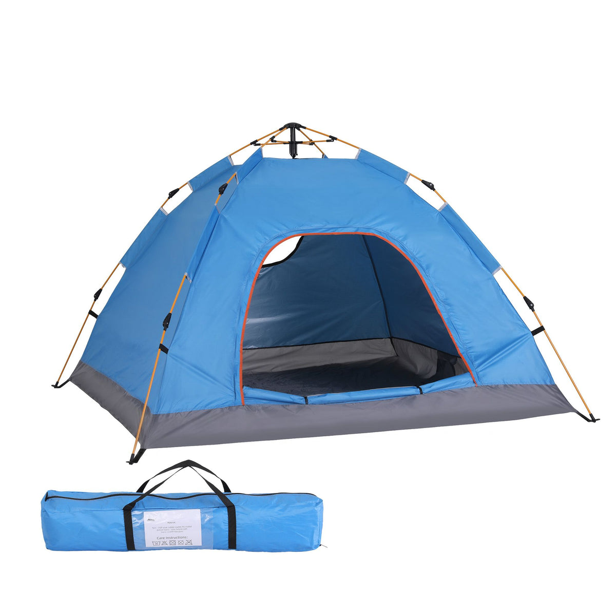 Weisshorn Instant Pop Up Camping Tent 2-3 Person Outdoor Hiking Tent Blue